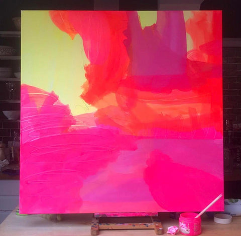 Painting using BOL salad jar