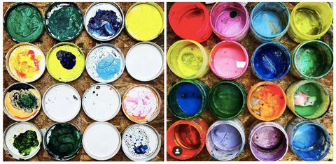 Paint pots using Bol Foods packaging