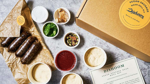 Dishoom vegan sausages naan delivery meal kit