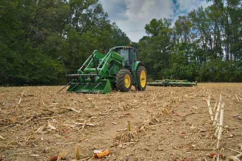 Tractor in a field